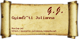 Gyimóti Julianna névjegykártya